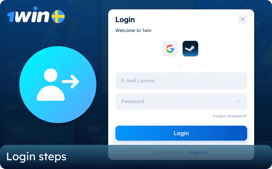 Log in to your 1win account in Sweden