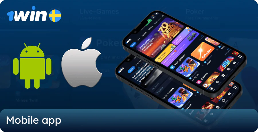 Mobile app for Swedish players on the 1win website