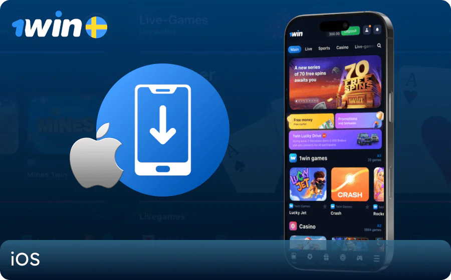 1win app for iOS devices for players from Sweden